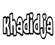 Coloriage Khadidja