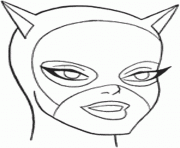 Coloriage tete de Catwoman