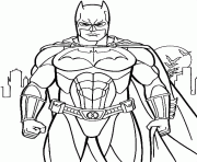 Coloriage Batman de face