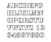 Coloriage alphabet script