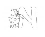 Coloriage winnie l ourson alphabet