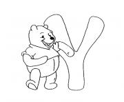 Coloriage alphabet winnie