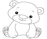 Coloriage bebe ourson facile maternelle