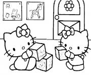 Coloriage hello kitty bebe