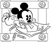 Coloriage bebe mickey