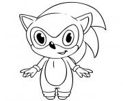 Coloriage bebe sonic