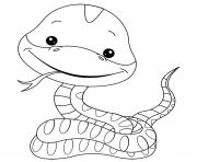 Coloriage bebe serpent facile