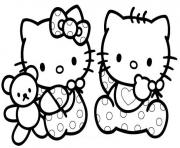 Coloriage bebe hello kitty