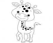 Coloriage de bebe girafe