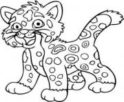 Coloriage bebe jaguar facile