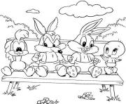 Coloriage bebe looney tunes