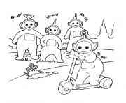 Coloriage bebe soleil teletubbies