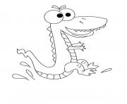 Coloriage bebe crocodile