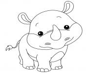 Coloriage de bebe rhinoceros