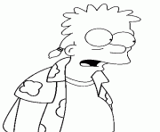 Coloriage Bart dans le futur