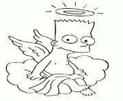 Coloriage bart est un ange