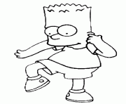 Coloriage bart danse