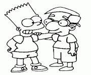 Coloriage bart et milhouse van houten