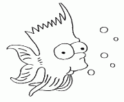 Coloriage bart poisson