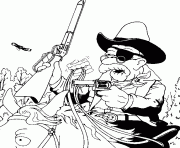 Coloriage dessin simpson Abraham is a cowboy