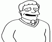 Coloriage dessin simpson Troy McClure