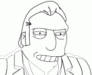 Coloriage dessin simpson Fat Tony