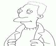 Coloriage dessin simpson Carl