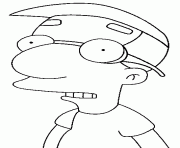 Coloriage dessin simpson Milhouse Van Houten