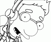 Coloriage dessin simpson Milhouse est un pilote