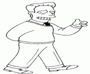 Coloriage dessin simpson Troy Mc Clure