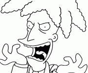 Coloriage dessin simpson Sideshow Bob