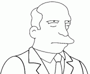 Coloriage dessin simpson Superintendent Chalmers