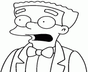 Coloriage dessin simpson Waylon Smithers