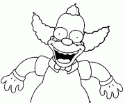 Coloriage dessin simpson Krusty