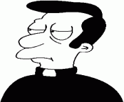 Coloriage dessin simpson Reverend Lovejoy