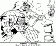 Coloriage dessin starwars Dark Vador