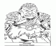 Coloriage dessin starwars Gartogg gamorrean guard