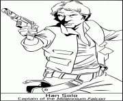 Coloriage dessin starwars Han Solo