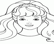 Coloriage Barbie de face