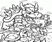 Coloriage Bowser est mechant