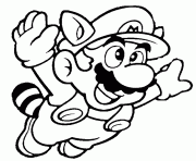 Coloriage Mario en raton laveur