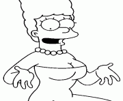 Coloriage Marjorie Bouvier Simpson