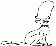 Coloriage chatte Marge