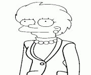 Coloriage Lisa Simpson presidente