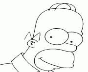 Coloriage visage de homer simpsons