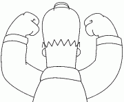 Coloriage Homer Simpson de dos