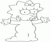 Coloriage Maggie Simpson ouvre les bras