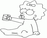 Coloriage Maggie Simpson