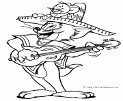 Coloriage Tom joue de la guitare