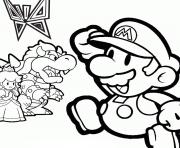 Coloriage mario foot